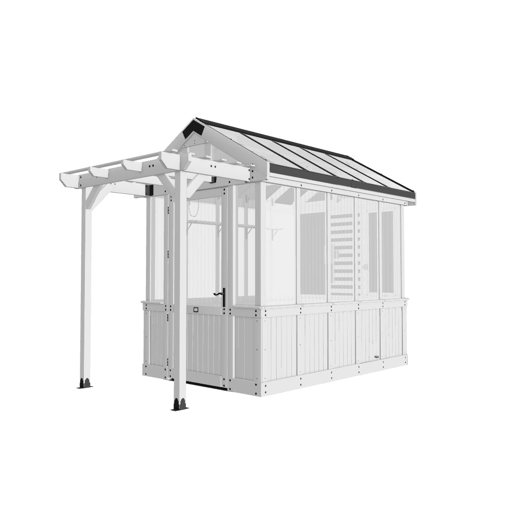 9x6 White Bellerose Greenhouse