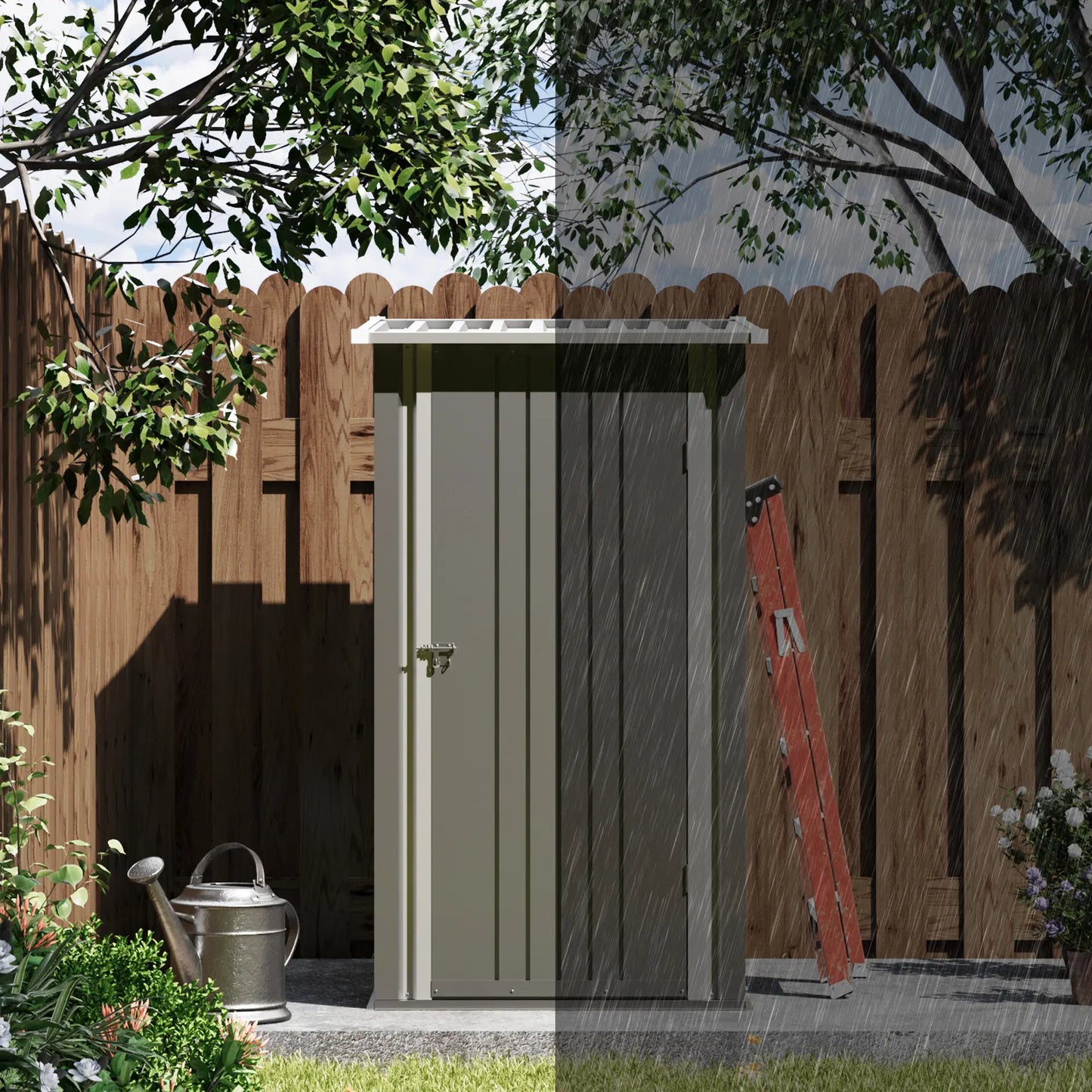 3x3 Metal Outdoor Storage Shed Pro