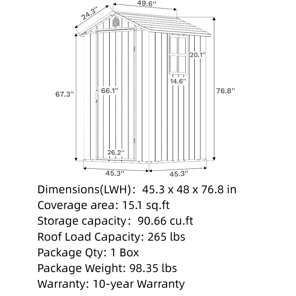 Fit-it Small Plastic Storage Shed Series