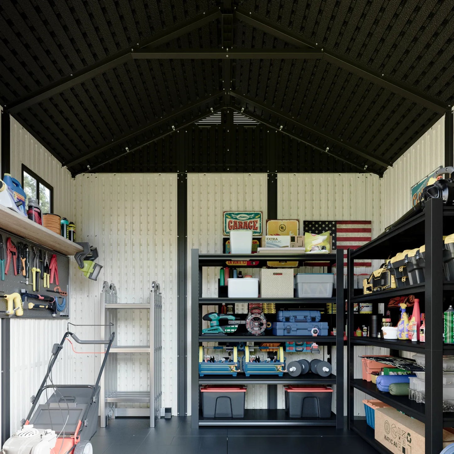 Kick-it 8x6 Plastic Storage Shed with Floor