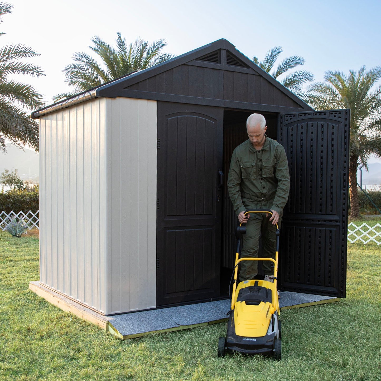 Kick-it 8x6 Plastic Storage Shed with Floor