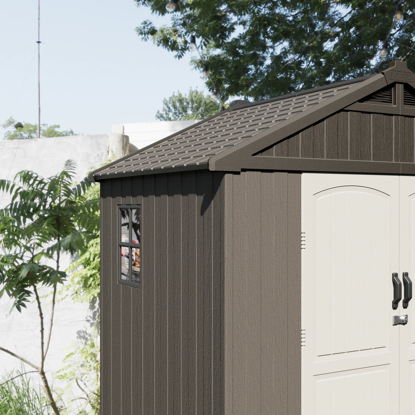 Kick-it 8x6 Plastic Storage Shed with Floor