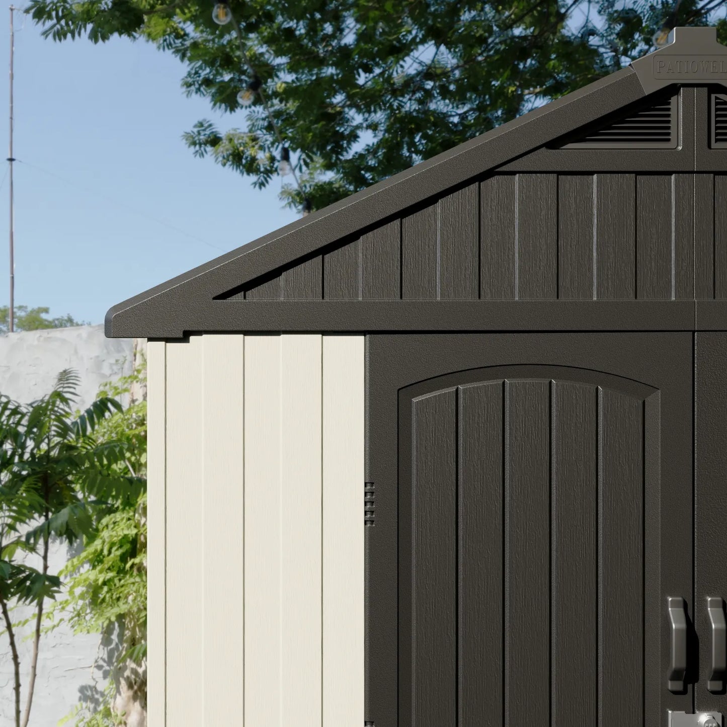 Kick-it 8x12 Plastic Storage Shed with Floor