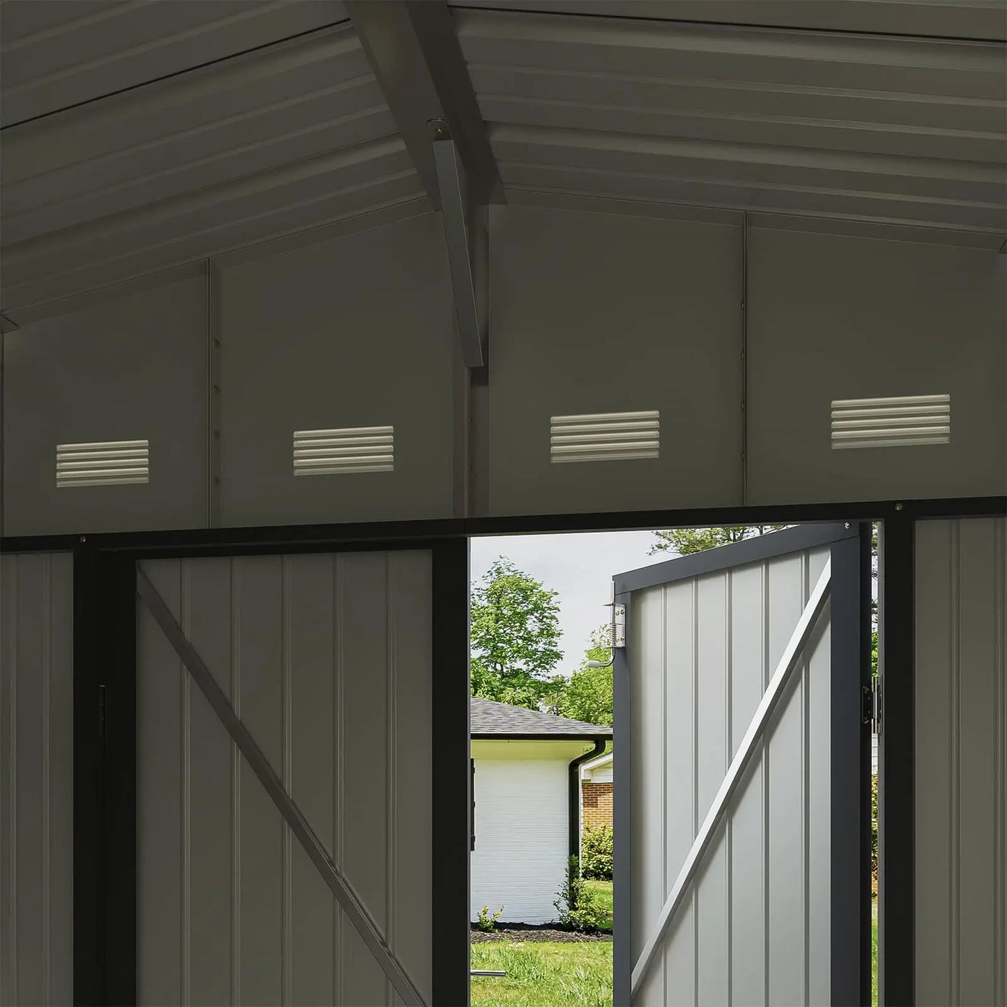 10x12 Barn Style Metal Shed with Gambrel Roof
