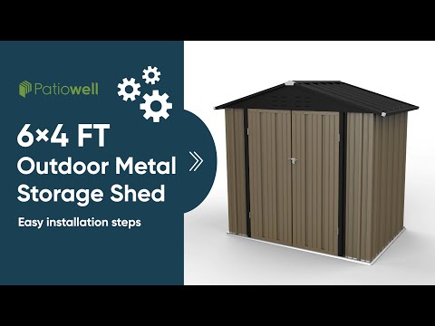 6x4 Metal Shed Pro With Peak Roof