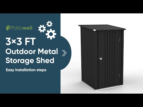 3x3 Metal Outdoor Storage Shed Pro