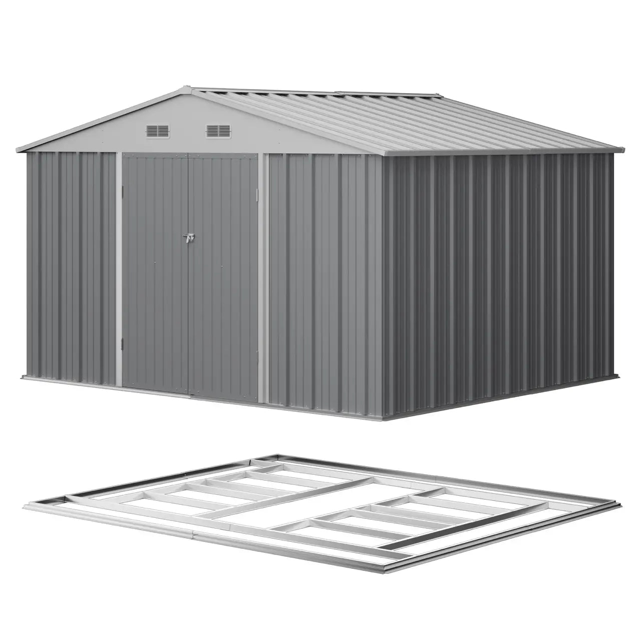 10x8 Metal Shed with Weather Resistance
