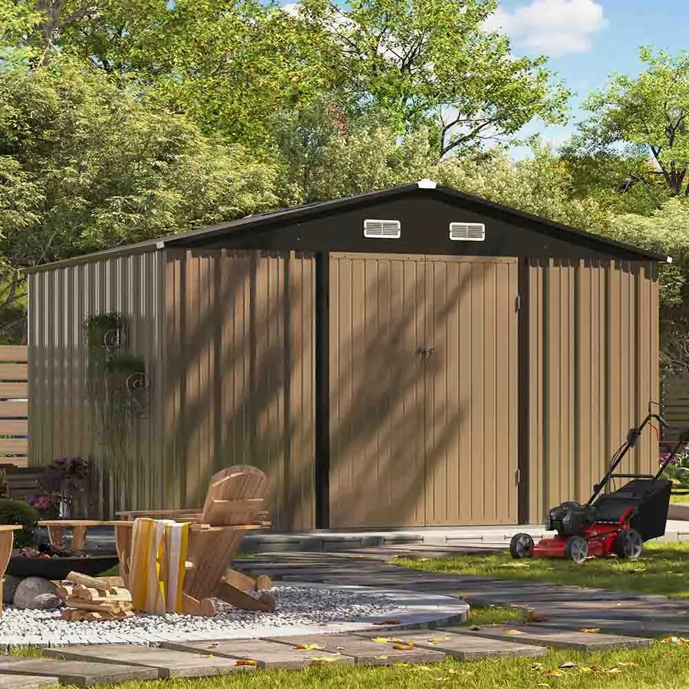 10x8 Metal Shed with Weather Resistance