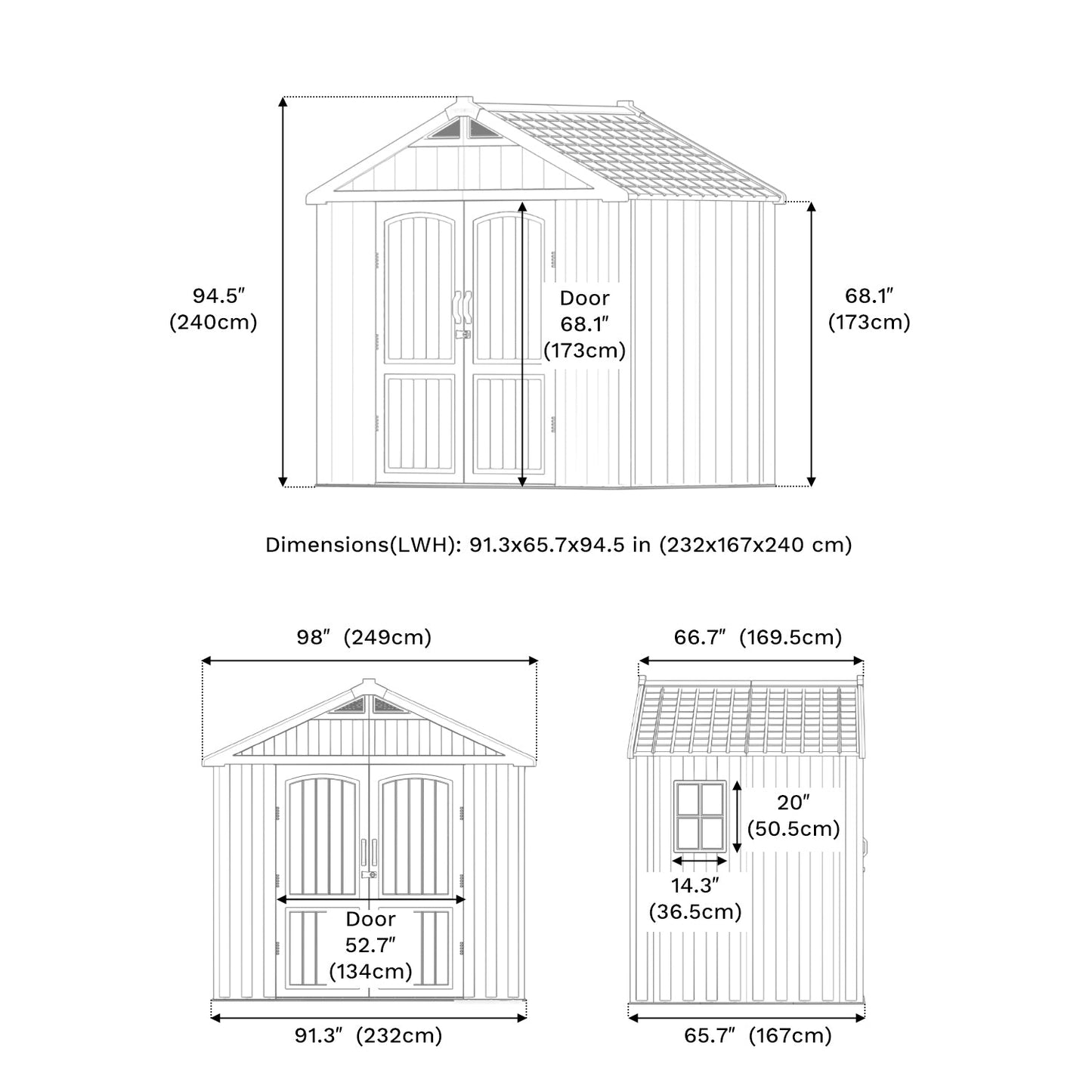 Kick-it 8x6 Plastic Storage Shed with Floor