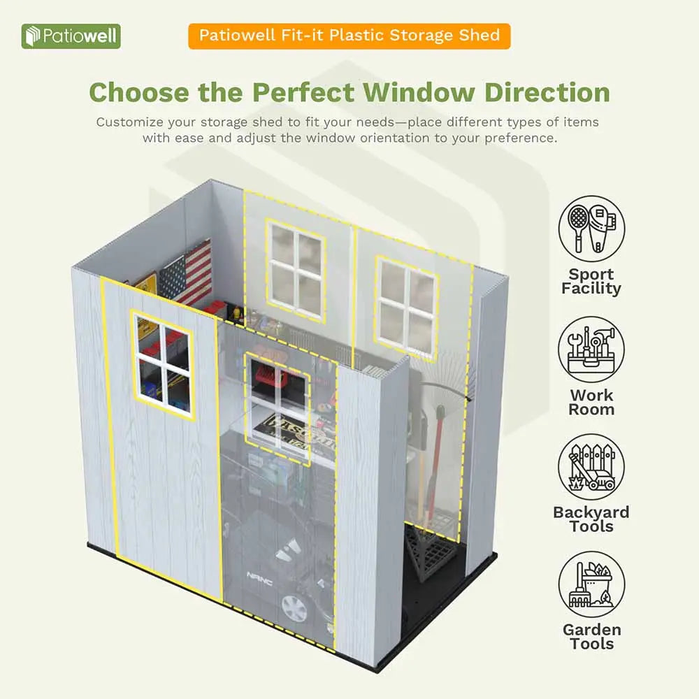 Fit-it 4x6 Plastic Storage Shed for Bike