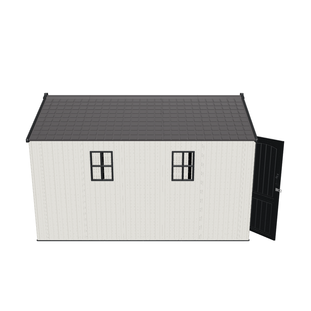 Kick-it 8x12 Plastic Storage Shed with Floor