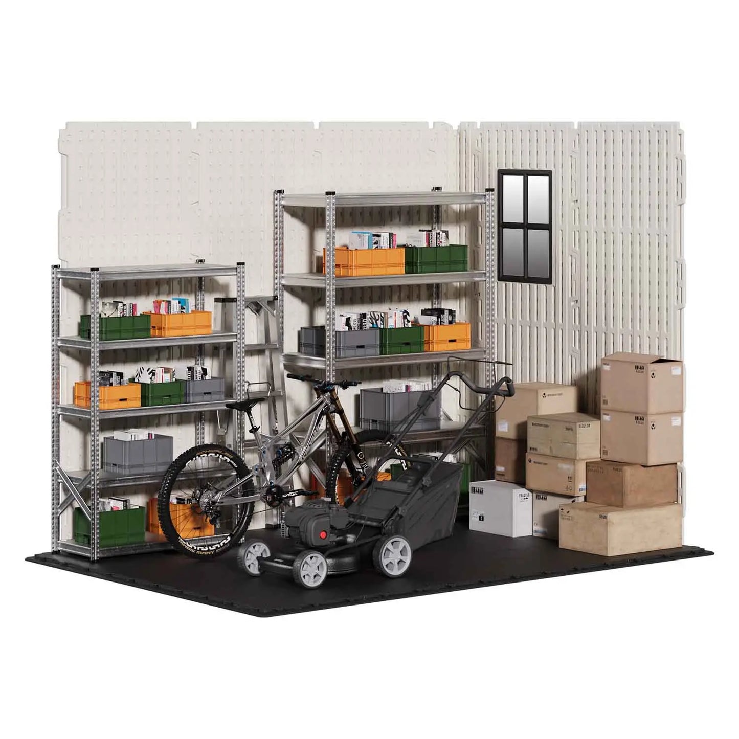 Kick-it 8x6 Plastic Storage Shed with Floor