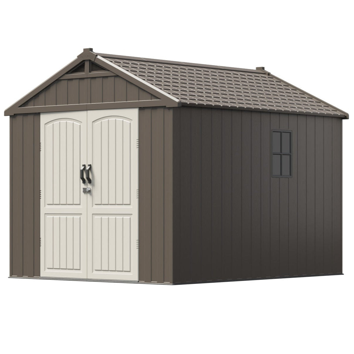 Kick-it Plastic Storage Shed with Floor and Windows