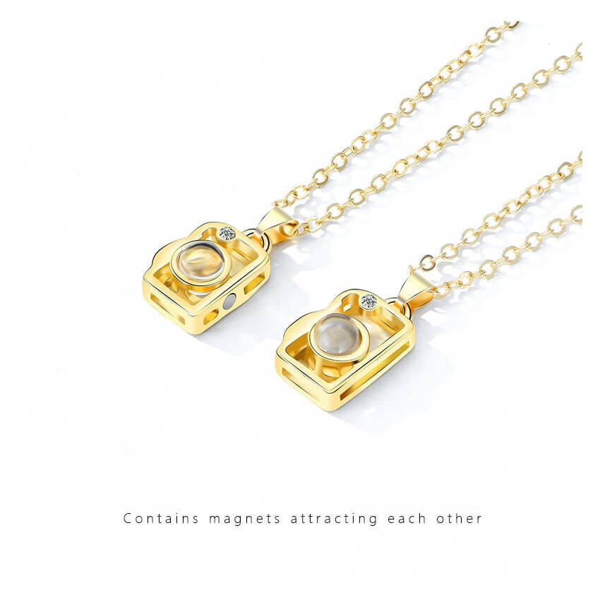 100 Different Language Magnetic Necklaces Camera Shaped