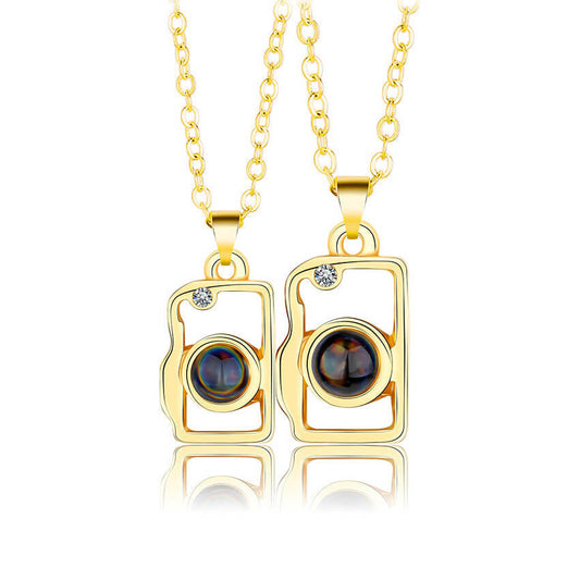 100 Different Language Magnetic Necklaces Camera Shaped