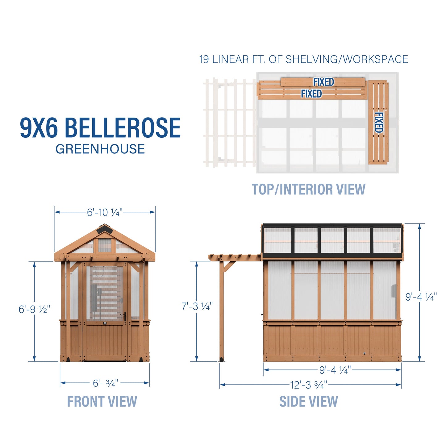 9x6 Bellerose Greenhouse