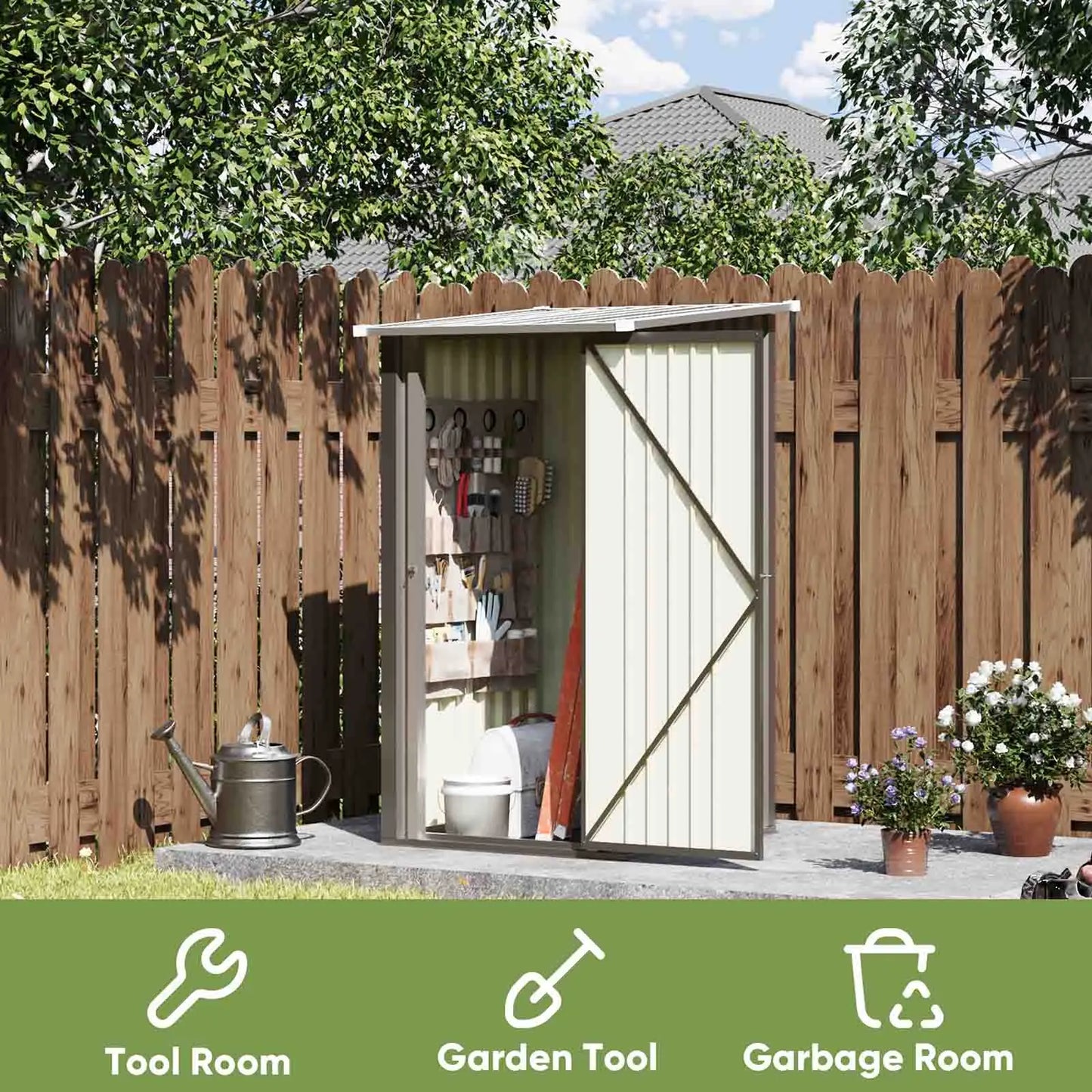 3x3 Metal Outdoor Storage Shed Pro