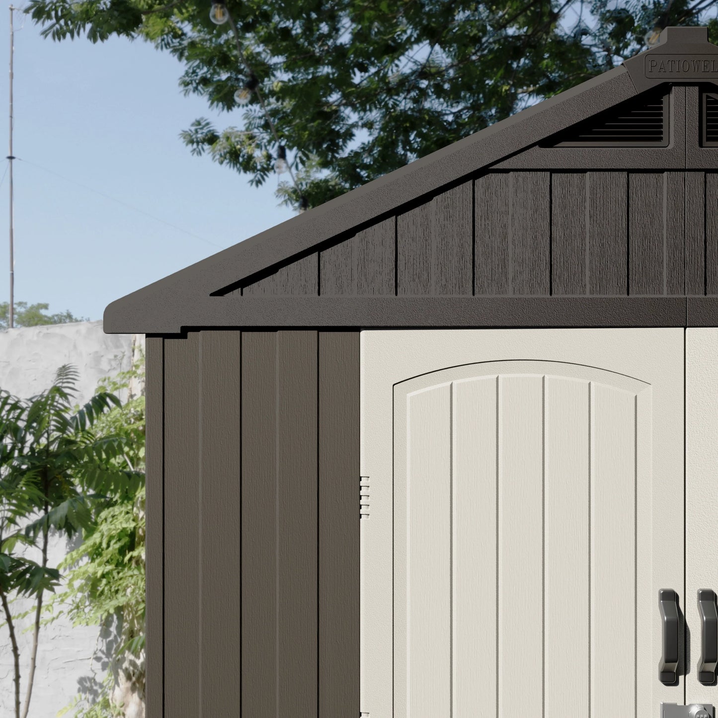 Kick-it 8x10 Plastic Storage Shed with Floor and Windows