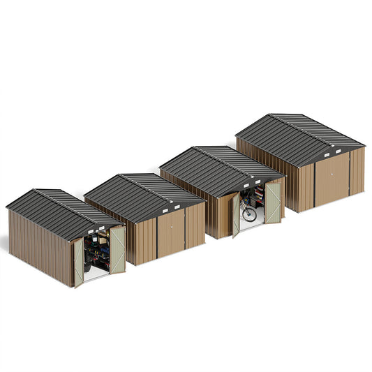 Outdoor Storage Metal Shed with Metal Roof