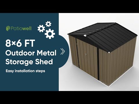 8x6 Metal Shed Pro With Peak Roof