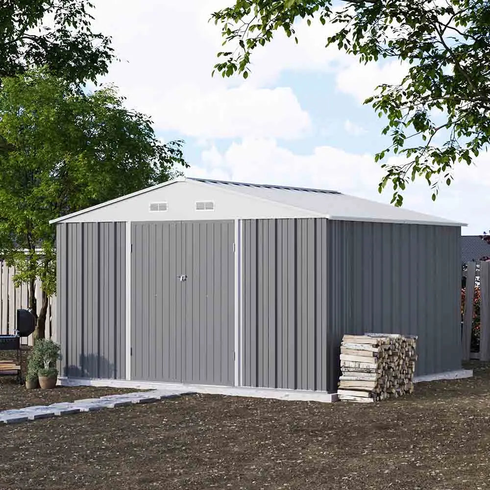 10x10 Metal Storage Shed with Weather-Resistance