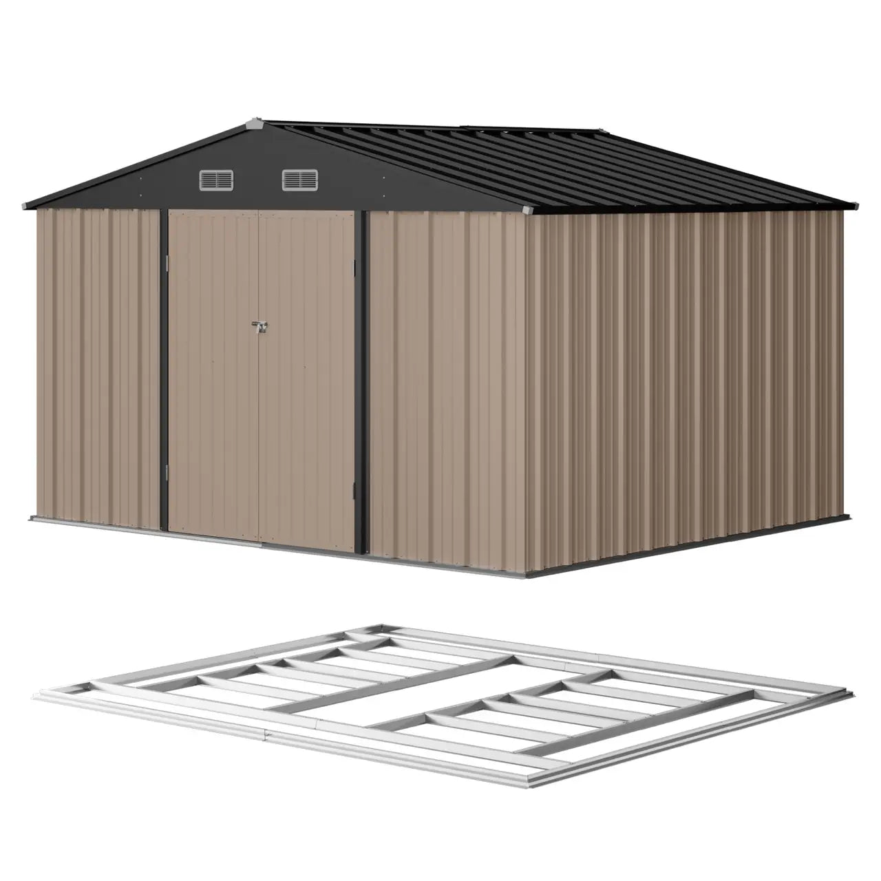 10x8 Metal Shed with Weather Resistance