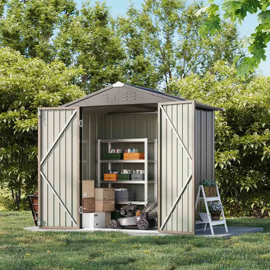 6x4 Metal Shed Pro With Peak Roof