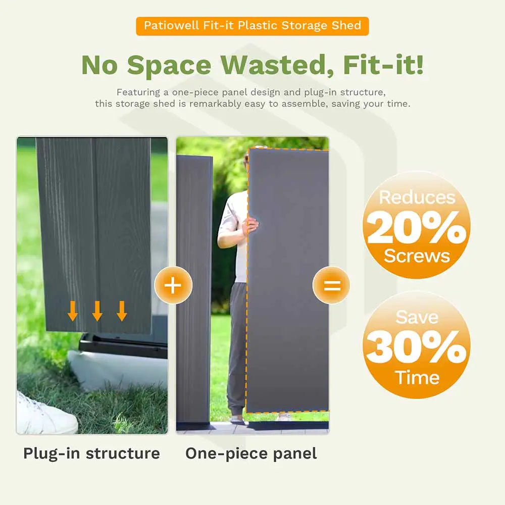 Fit-it 4x8 Plastic Storage with Floor