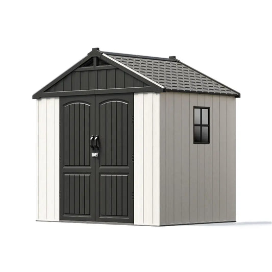 Kick-it 8x6 Plastic Storage Shed with Floor