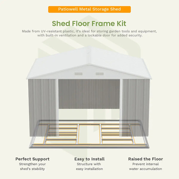 Outdoor Storage Metal Shed with Metal Roof